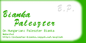 bianka paleszter business card